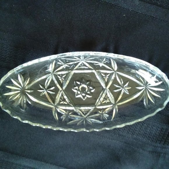 Dining Vintage Cut Glass Relish Tray Poshmark